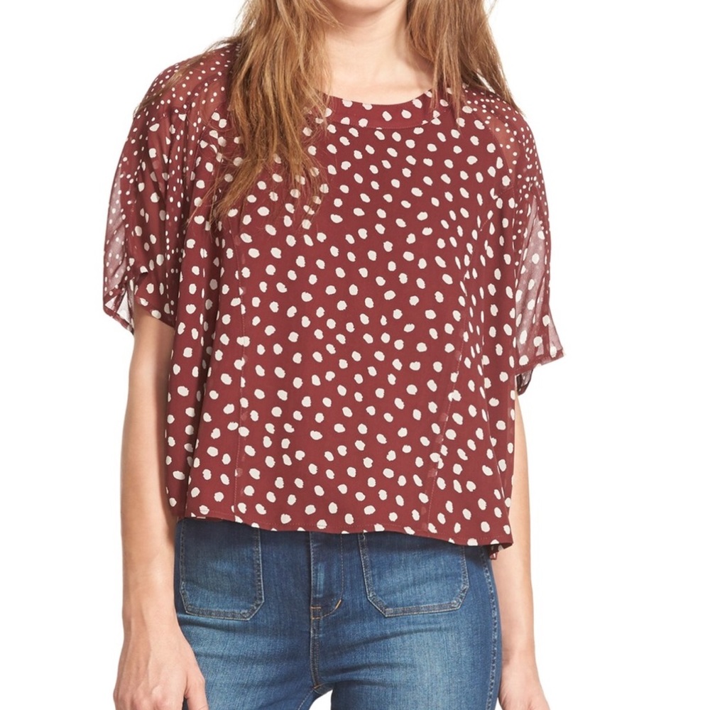 Madewell Cheetah Dots Silk Top